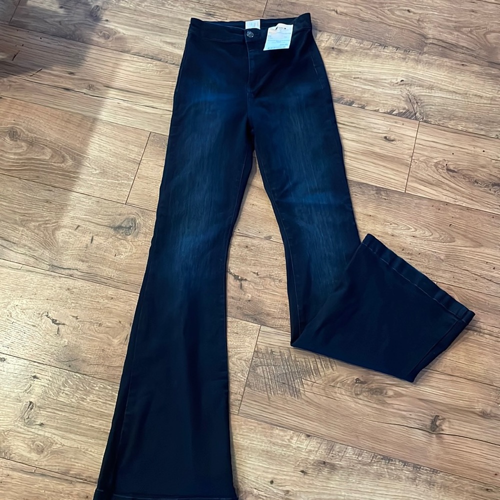 Mint Boutique Stretch Wide Leg Jeans